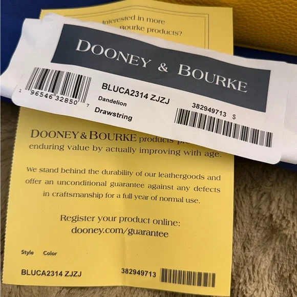 Dooney & Bourke Vibrant Yellow Shoulder Bag - Picture 4 of 4